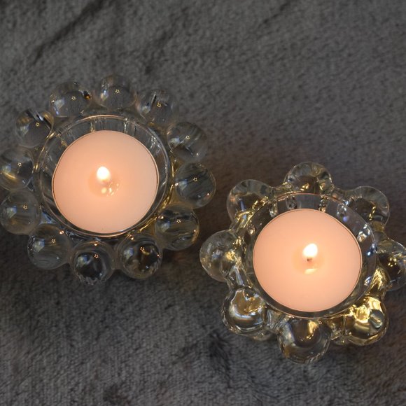 VTG West Germany Votive/Taper Crystal Candle Holders Set of 4 - Picture 6 of 14